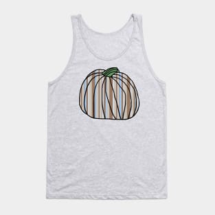 Halloween Horror Pumpkin Light Blue Stone Stripes Tank Top